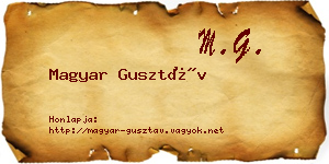 Magyar Gusztáv névjegykártya