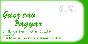 gusztav magyar business card